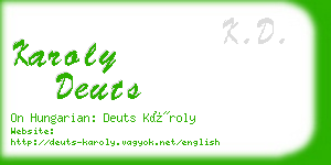 karoly deuts business card
